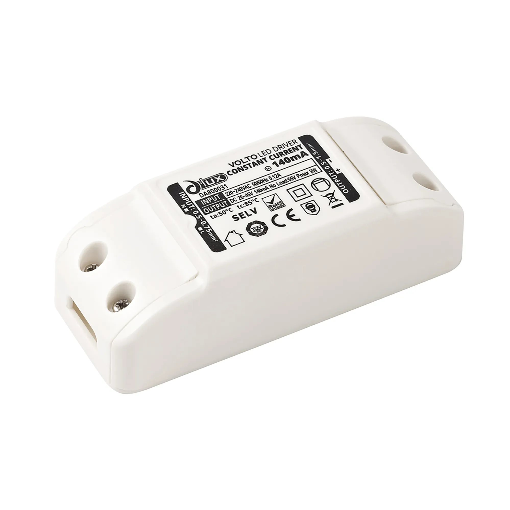 DA800031  Volto; 6W Constant Current 140mA Non-Dimmable LED Driver 26-45V